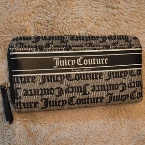 Juicy Couture Monogram Black and Gray Wallet